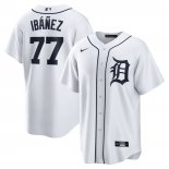 Camiseta Beisbol Hombre Detroit Tigers Andy Ibanez Primera Replica Blanco