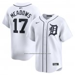 Camiseta Beisbol Hombre Detroit Tigers Austin Meadows Primera Limited Blanco
