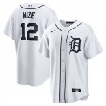 Camiseta Beisbol Hombre Detroit Tigers Casey Mize Primera Replica Blanco