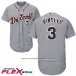 Camiseta Beisbol Hombre Detroit Tigers Ian Kinsler Gris Flex Base Autentico Collection