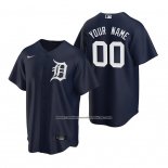 Camiseta Beisbol Hombre Detroit Tigers Personalizada Replica Alterno Azul