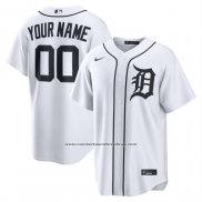 Camiseta Beisbol Hombre Detroit Tigers Primera Replica Personalizada Blanco1