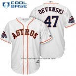 Camiseta Beisbol Hombre Houston Astros Chris Devenski Blanco Cool Base