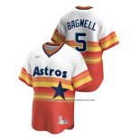 Camiseta Beisbol Hombre Houston Astros Jeff Bagwell Cooperstown Collection Primera Blanco Naranja