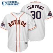 Camiseta Beisbol Hombre Houston Astros Juan Centeno Blanco Cool Base