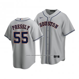 Camiseta Beisbol Hombre Houston Astros Ryan Pressly Replica Road Gris