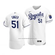 Camiseta Beisbol Hombre Kansas City Royals Brady Singer Autentico Primera Blanco