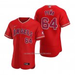 Camiseta Beisbol Hombre Los Angeles Angels Felix Pena Autentico Alterno 2020 Rojo