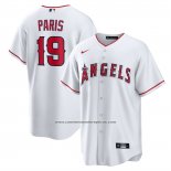Camiseta Beisbol Hombre Los Angeles Angels Kyren Paris Primera Replica Blanco
