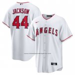 Camiseta Beisbol Hombre Los Angeles Angels Reggie Jackson Retired Primera Replica Blanco