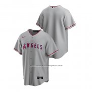 Camiseta Beisbol Hombre Los Angeles Angels Replica Road Gris