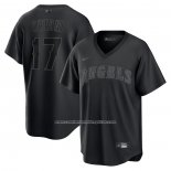 Camiseta Beisbol Hombre Los Angeles Angels Shohei Ohtani Replica Negro