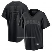 Camiseta Beisbol Hombre Los Angeles Angels Shohei Ohtani Replica Negro