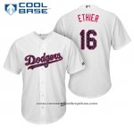 Camiseta Beisbol Hombre Los Angeles Dodgers 2017 Estrellas y Rayas Andre Ethier Blanco Cool Base
