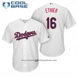 Camiseta Beisbol Hombre Los Angeles Dodgers 2017 Estrellas y Rayas Andre Ethier Blanco Cool Base