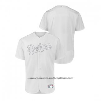 Camiseta Beisbol Hombre Los Angeles Dodgers 2019 Players Weekend Blanco Autentico