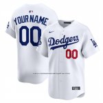 Camiseta Beisbol Hombre Los Angeles Dodgers Campeones Serie Mundial 2025 Primera Limited Personalizada Blanco