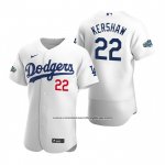 Camiseta Beisbol Hombre Los Angeles Dodgers Clayton Kershaw Autentico 2020 Primera Blanco Camiseta Beisbol Hombre Los Angeles Dodgers Clayton Kershaw Autentico 2020 Primera Blanco