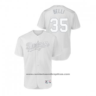 Camiseta Beisbol Hombre Los Angeles Dodgers Cody Bellinger 2019 Players Weekend Autentico Blanco