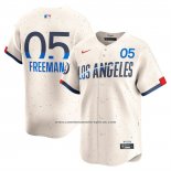 Camiseta Beisbol Hombre Los Angeles Dodgers Freddie Freeman City Connect Limited Crema