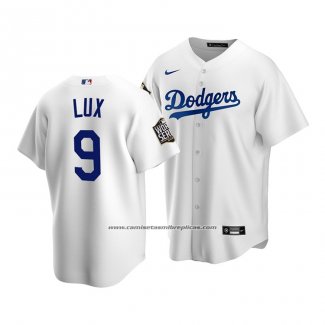 Camiseta Beisbol Hombre Los Angeles Dodgers Gavin Lux 2020 Replica Primera Blanco