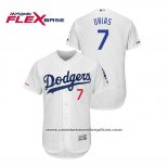 Camiseta Beisbol Hombre Los Angeles Dodgers Julio Urias Flex Base Blanco