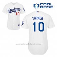 Camiseta Beisbol Hombre Los Angeles Dodgers Justin Turner 10 Blanco Primera Cool Base