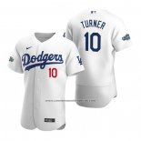 Camiseta Beisbol Hombre Los Angeles Dodgers Justin Turner Autentico 2020 Primera Blanco