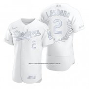 Camiseta Beisbol Hombre Los Angeles Dodgers Tommy Lasorda Awards Collection Retirement Blanco