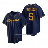 Camiseta Beisbol Hombre Milwaukee Brewers Garrett Mitchell Replica 2020 Azul