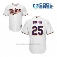 Camiseta Beisbol Hombre Minnesota Twins Byron Buxton 25 Blanco Primera Cool Base