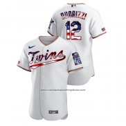 Camiseta Beisbol Hombre Minnesota Twins Jake Odorizzi 2020 Stars & Stripes 4th of July Blanco