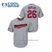 Camiseta Beisbol Hombre Minnesota Twins Max Kepler 2019 Postemporada Cool Base Gris
