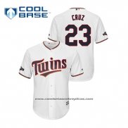 Camiseta Beisbol Hombre Minnesota Twins Nelson Cruz 2019 Postemporada Cool Base Blanco