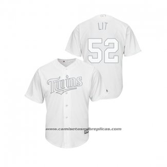 Camiseta Beisbol Hombre Minnesota Twins Zack Littell 2019 Players Weekend Replica Blanco