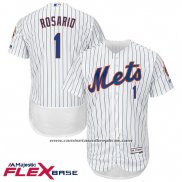 Camiseta Beisbol Hombre New York Mets 1 Amed Rosario Blanco Flex Base