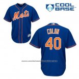 Camiseta Beisbol Hombre New York Mets Bartolo Colon 40 Azul Alterno Primera Cool Base