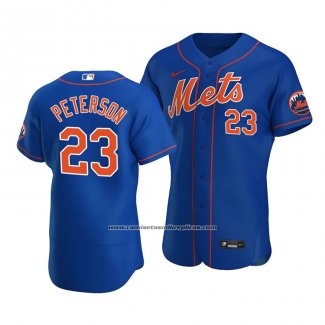 Camiseta Beisbol Hombre New York Mets David Peterson Alterno Autentico Azul