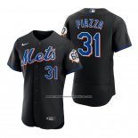 Camiseta Beisbol Hombre New York Mets Mike Piazza Alterno Autentico Negro
