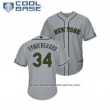 Camiseta Beisbol Hombre New York Mets Noah Syndergaard 2018 Dia de los Caidos Cool Base Gris