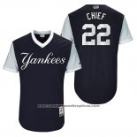 Camiseta Beisbol Hombre New York Yankees 2017 Little League World Series Jacoby Ellsbury Azul