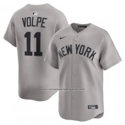 Camiseta Beisbol Hombre New York Yankees Anthony Volpe Segunda Limited Gris1