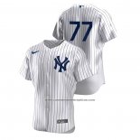 Camiseta Beisbol Hombre New York Yankees Clint Frazier Authentic Blanco