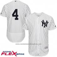 Camiseta Beisbol Hombre New York Yankees Lou Gehrig Autentico Collection Flex Base Blanco