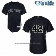 Camiseta Beisbol Hombre New York Yankees Mariano Rivera 42 Negro Cool Base