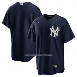 Camiseta Beisbol Hombre New York Yankees Replica Azul