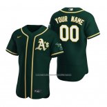 Camiseta Beisbol Hombre Personalizada Oakland Athletics Autentico Alterno Verde
