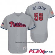 Camiseta Beisbol Hombre Philadelphia Phillies 2017 Estrellas y Rayas Jeremy Hellickson Gris Flex Base