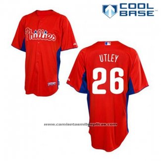 Camiseta Beisbol Hombre Philadelphia Phillies Chase Utley 26 Rojo Cool Base