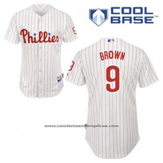 Camiseta Beisbol Hombre Philadelphia Phillies Domonic Marron 9 Blanco Primera Cool Base